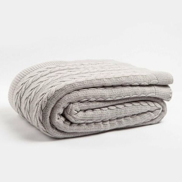 Ca15002 Örgü Battaniye Bej