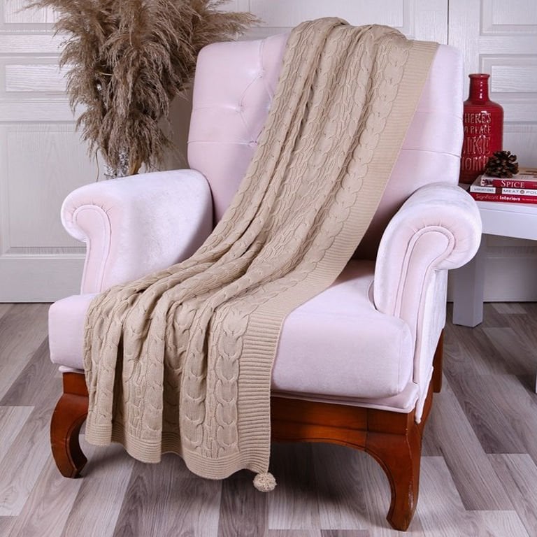 Ta11002 Örgü Koltuk Şalı TAŞ