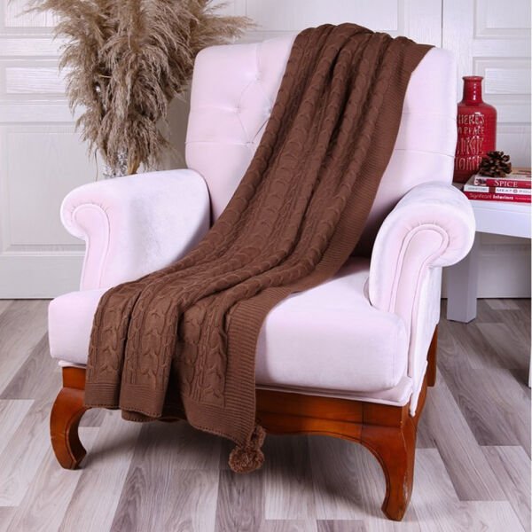 Ta11002 Örgü Koltuk Şalı VİZON