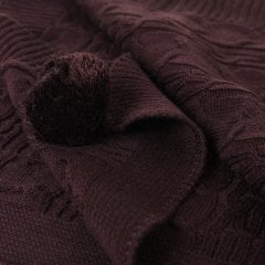 Ta11002 Örgü Koltuk Şalı KAHVE