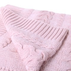 TA14010 Örgü Koltuk Şalı Pembe