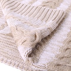 TA14010 Örgü Koltuk Şalı Bej