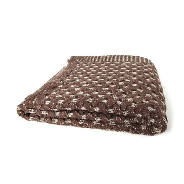 TA14011 Örgü Koltuk Şalı Moka