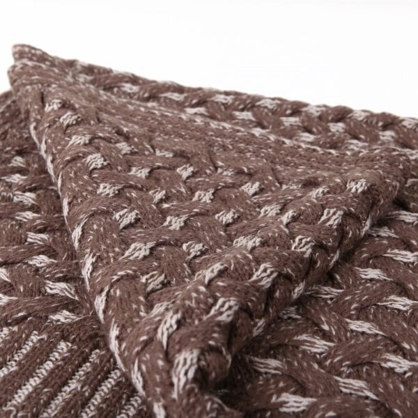 TA14011 Örgü Koltuk Şalı Moka