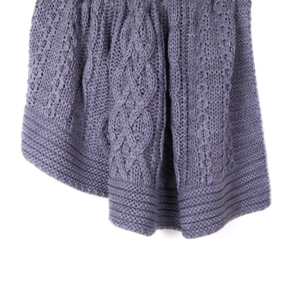 Ta14017 Örgü Koltuk Şalı Gri