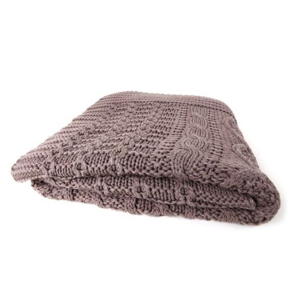 Ta14017 Örgü Koltuk Şalı Moka