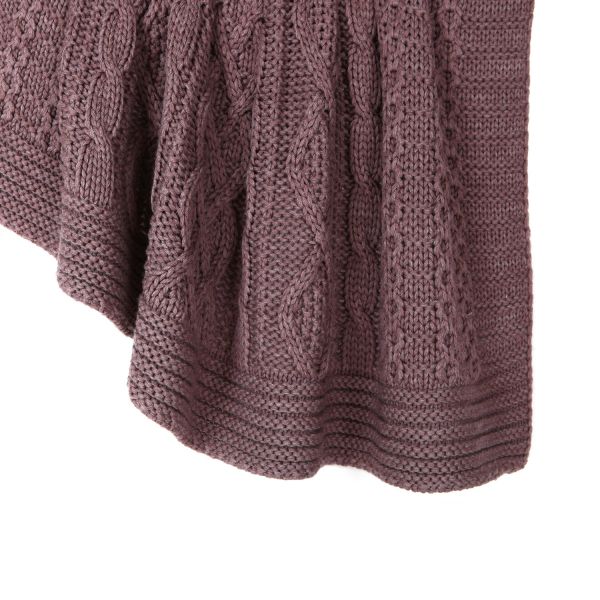 Ta14017 Örgü Koltuk Şalı Moka