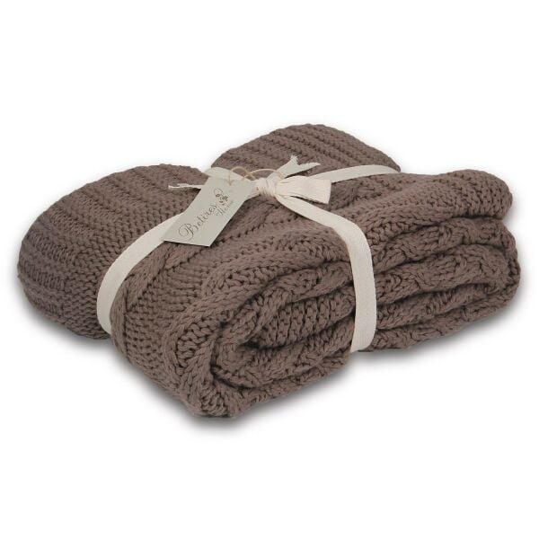 Ta14018 Örgü Koltuk Şalı Moka