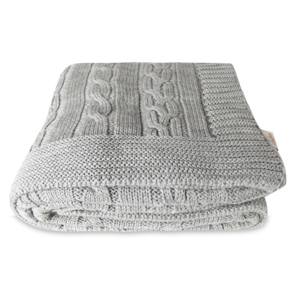 TA15003 Örgü Koltuk Şalı Gri