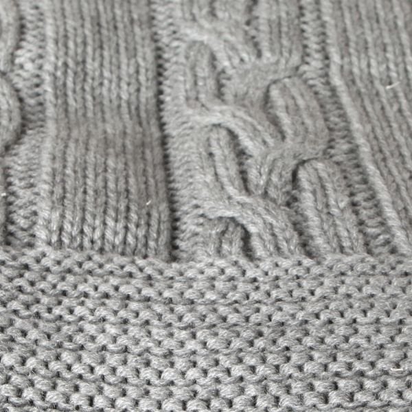 TA15003 Örgü Koltuk Şalı Gri