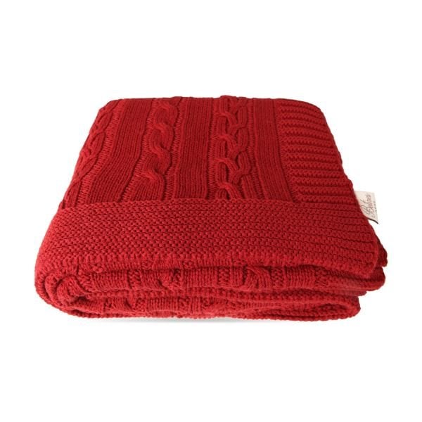 TA15003 Örgü Koltuk Şalı Şarap