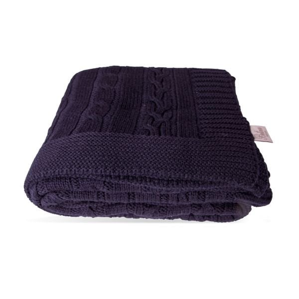 TA15003 Örgü Koltuk Şalı Lacivert