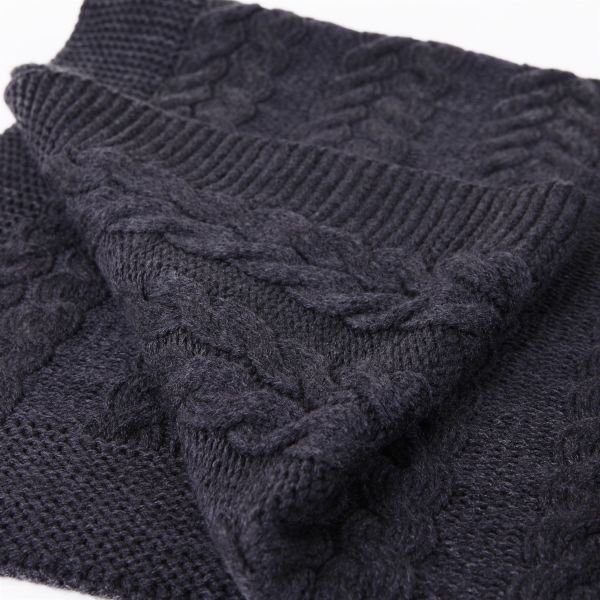 Ta15005 Örgü Koltuk Şalı FÜME