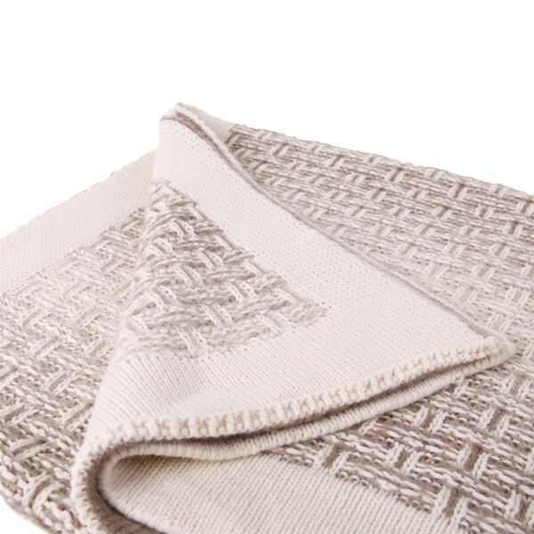 TA15009 Örgü Koltuk Şalı Bej