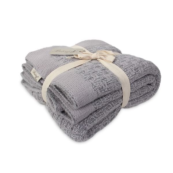 TA15009 Örgü Koltuk Şalı Gri