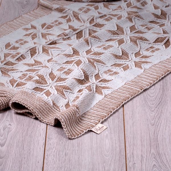 TA16016 Örgü Koltuk Şalı Vizon