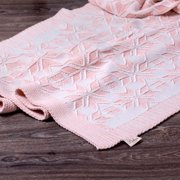 TA16016 Örgü Koltuk Şalı Pudra