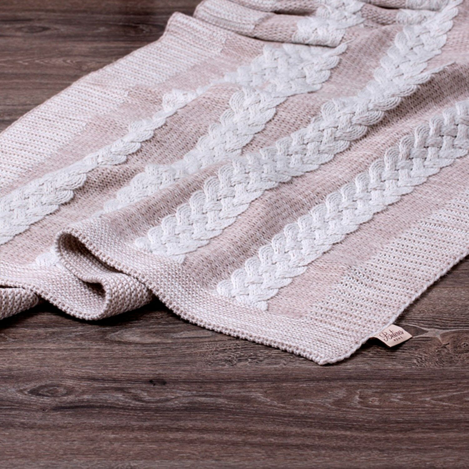 TA16019 Örgü Koltuk Şalı Bej