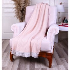 Ta17511 Örgü Koltuk Şalı Pudra