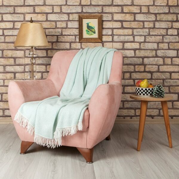 Ta17511 Örgü Koltuk Şalı Aqua