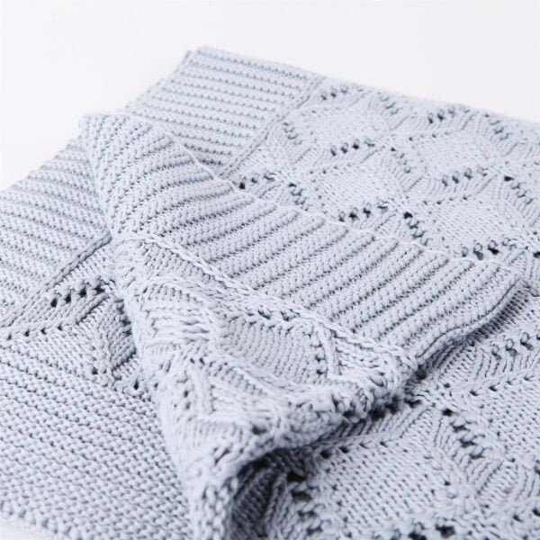 Tp12014 Örgü Koltuk Şalı Mint