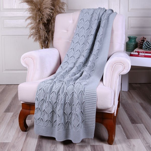 Tp12014 Örgü Koltuk Şalı Mint