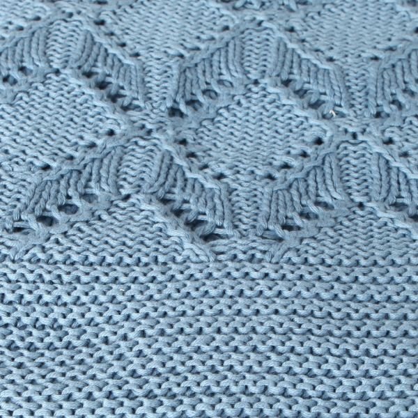 Tp12014 Örgü Koltuk Şalı Mavi