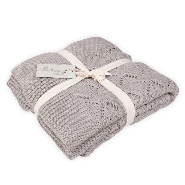 Tp12014 Örgü Koltuk Şalı Bej