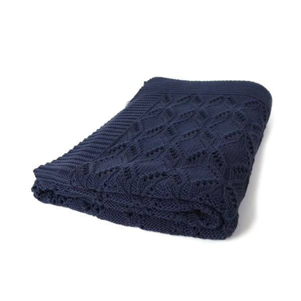 Tp12014 Örgü Koltuk Şalı Lacivert