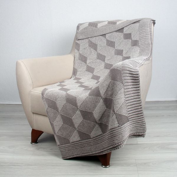 TP14015 Örgü Koltuk Şalı Füme