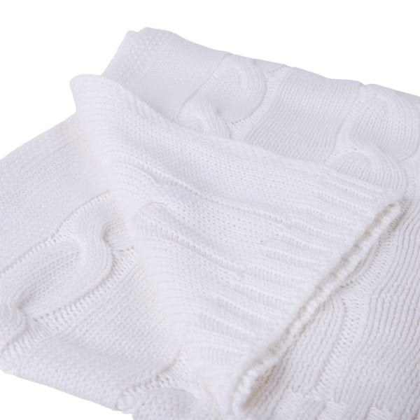 Tp14022 Örgü Koltuk Şalı Ekru