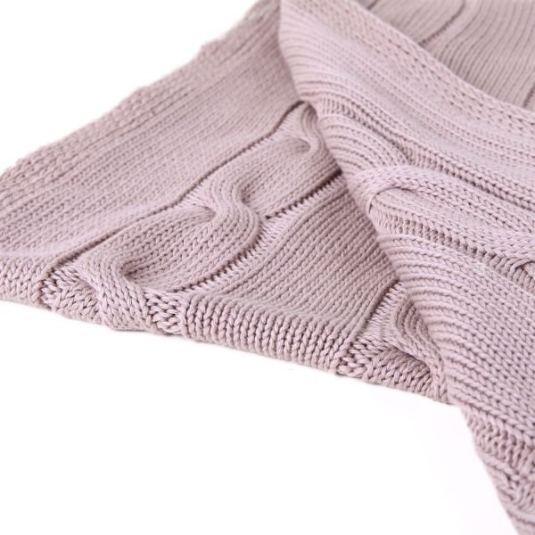 Tp14022 Örgü Koltuk Şalı Bej