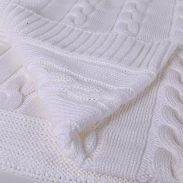 TP14026 Örgü Koltuk Şalı Ekru