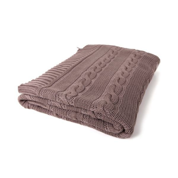 TP14026 Örgü Koltuk Şalı Moka