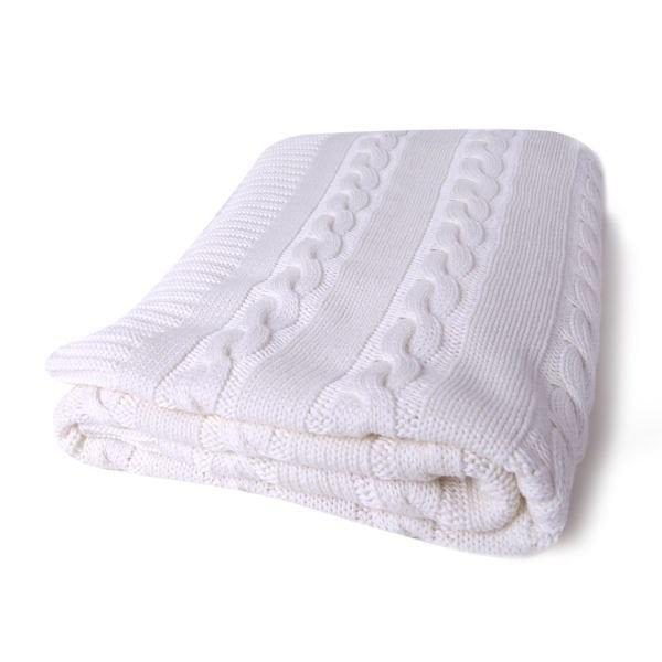 TP15002 Örgü Koltuk Şalı Ekru