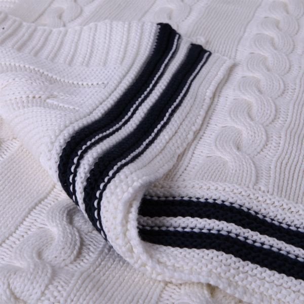 TP15002 Örgü Koltuk Şalı Ekru