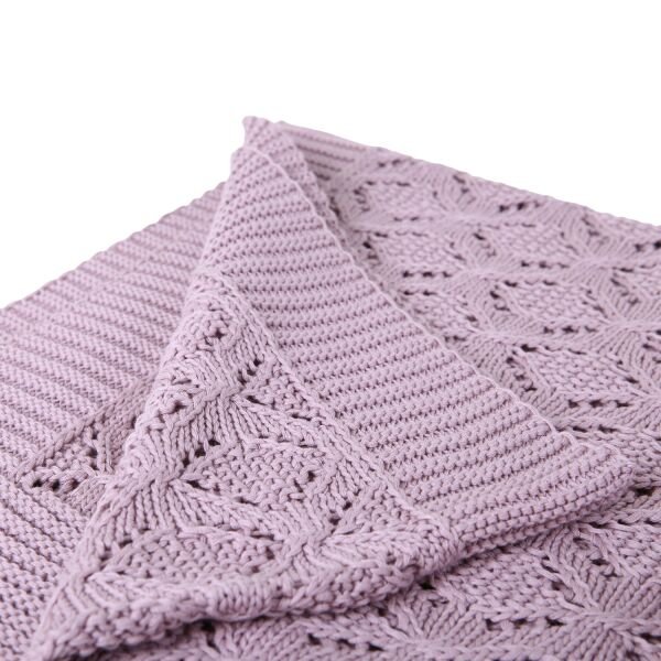 TP15006 Örgü Koltuk Şalı Pudra