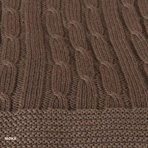 Örgü Koltuk Şalı Moka