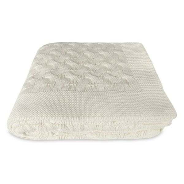 Örgü Koltuk Şalı Ekru