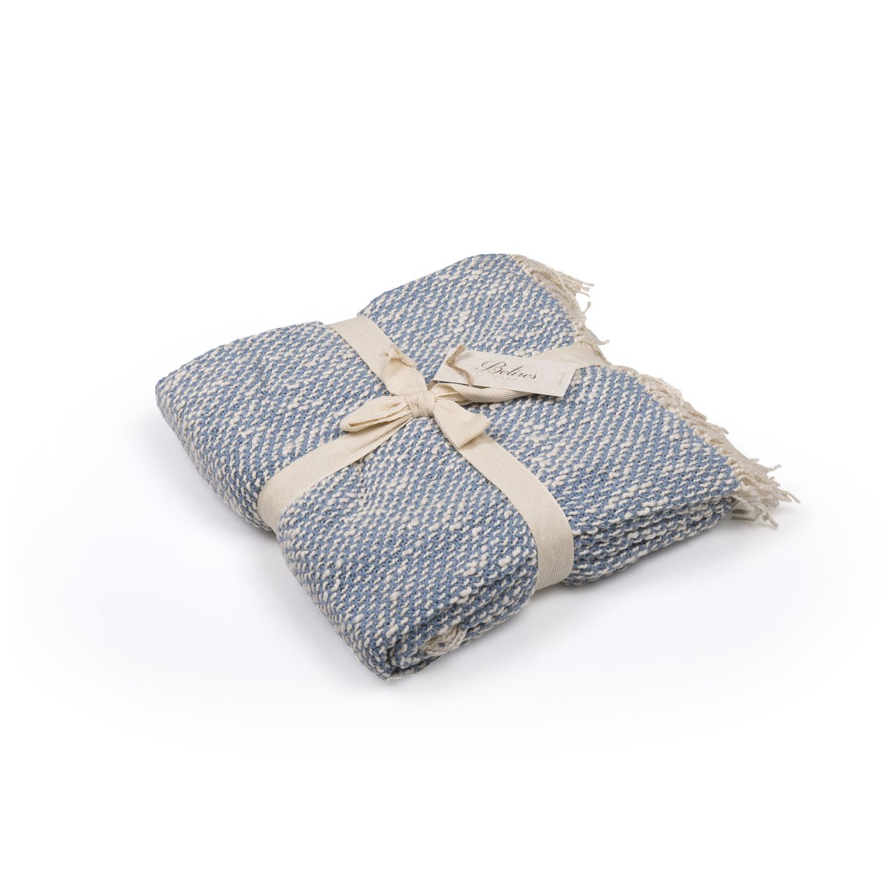 Örgü Koltuk Şalı Mavi