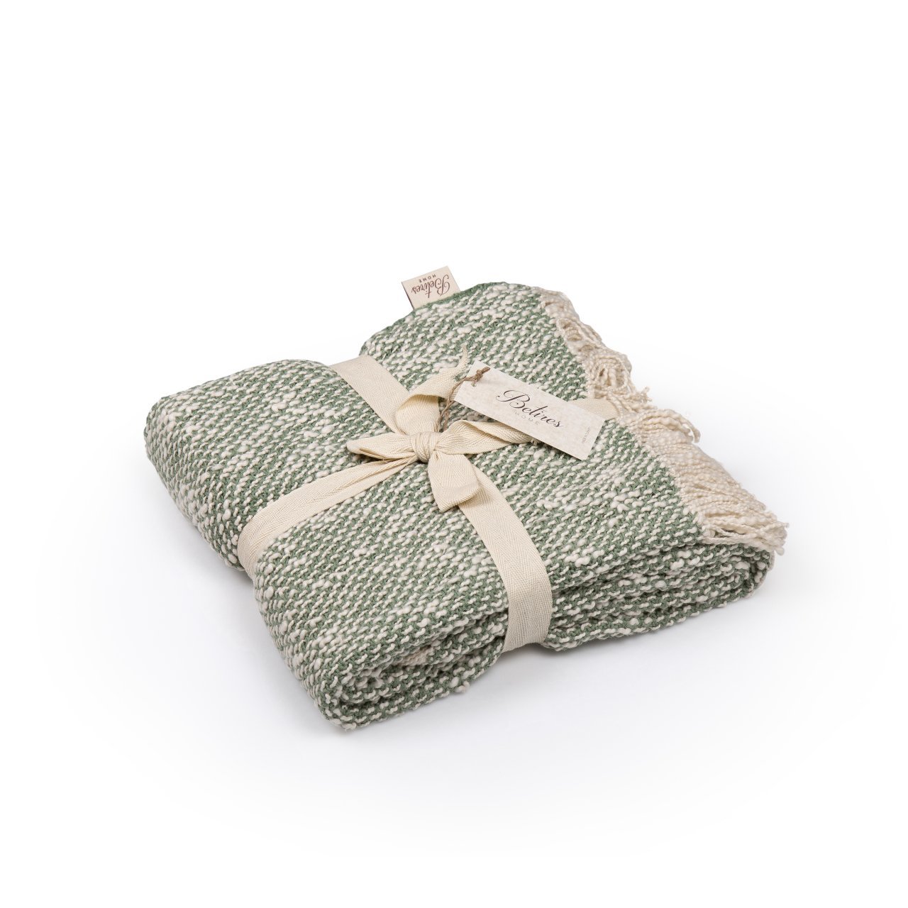 Örgü Koltuk Şalı Koyu Yeşil