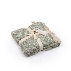 Örgü Koltuk Şalı Koyu Yeşil