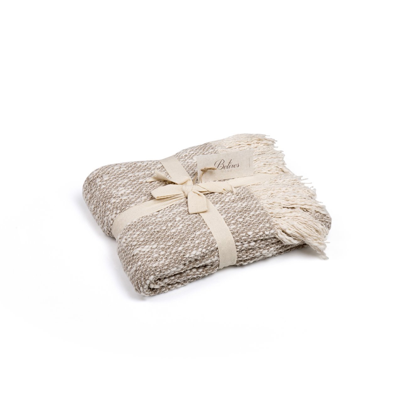 Örgü Koltuk Şalı Bej