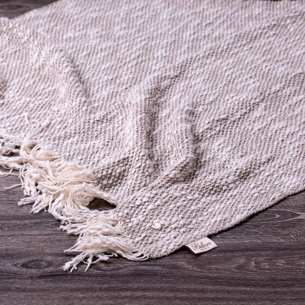 Örgü Koltuk Şalı Bej