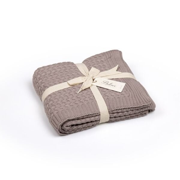 Tp16016 Örgü Koltuk Şalı Bej