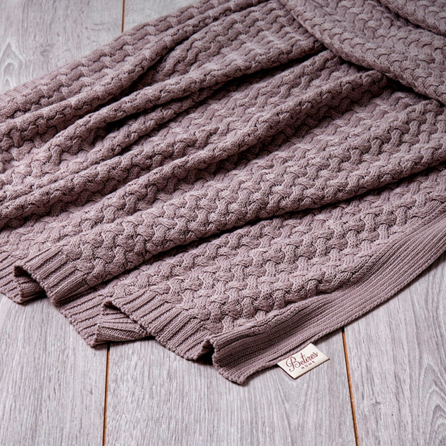 Tp16016 Örgü Koltuk Şalı Bej