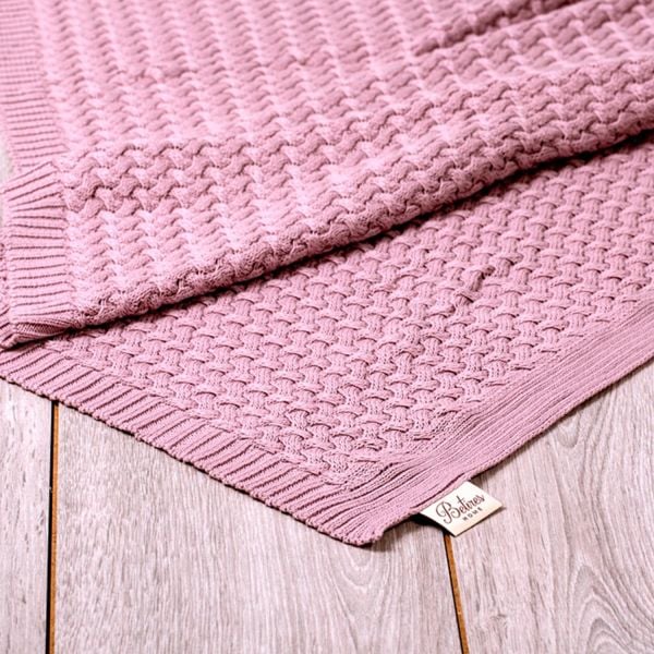 TP16016 Örgü Koltuk Şalı Pudra