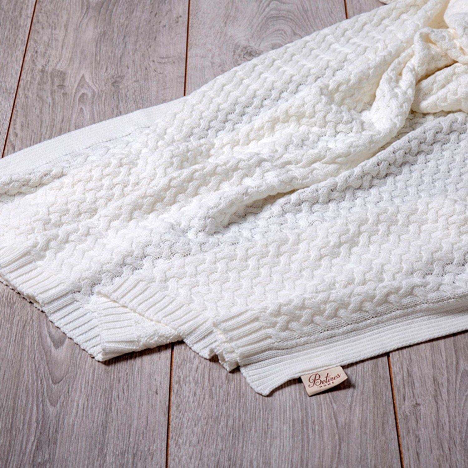 Tp16016 Örgü Koltuk Şalı Ekru