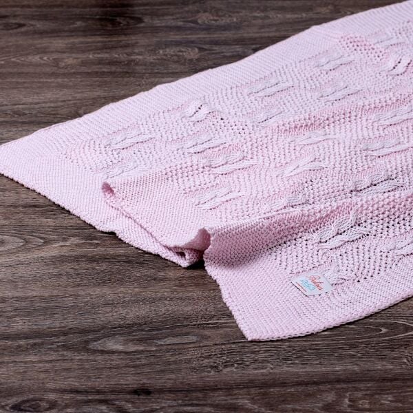 Bb11003 Örgü Bebek Battaniye Pembe