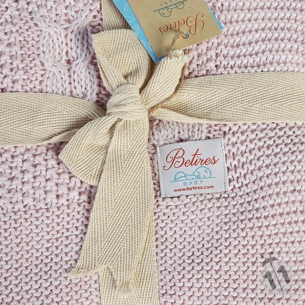 Bb11003 Örgü Bebek Battaniye Pembe